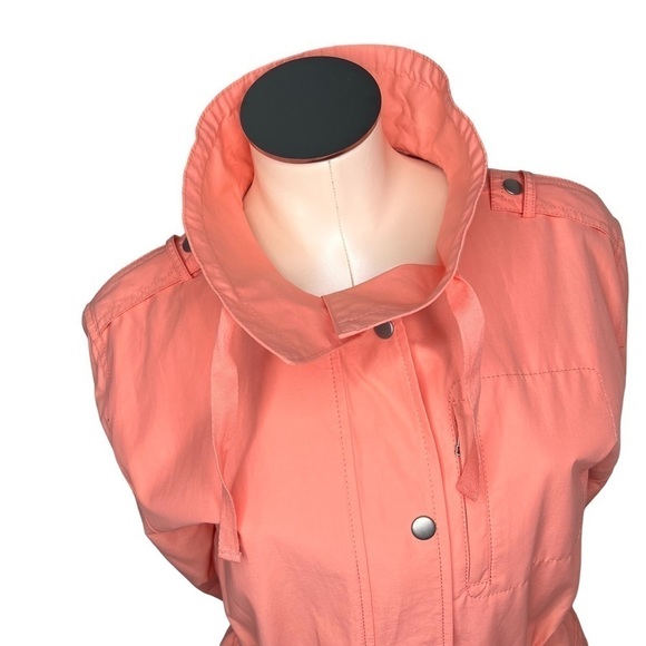 TALBOTS Water Resistant Cotton Anorak Rain Jacket Coral Orange Women's Size XS - Picture 7 of 16